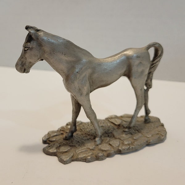 Vintage pewter horse, pewter horse figurine, horse figurine, vintage pewter figurine, pewter horse, vintage horse figurine, horse