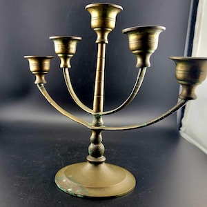 Vintage brass Candelabra, cottagecore, brass,  Candelabra, Candlestick holder, brass Candelabra, Candelabra centerpiece