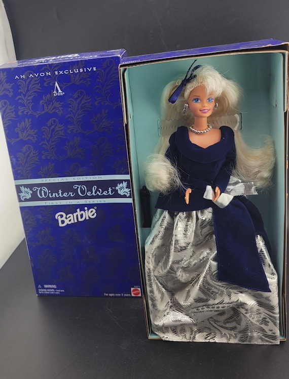 Mattel 1995 Special Edition Avon Winter Velvet Barbie Doll Special