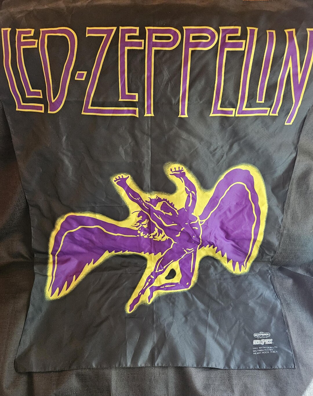 Led Zeppelin Scarf 1993 LED ZEPPELIN Souvenir Italian Scarf Promotion Souvenir Memorabilia ...
