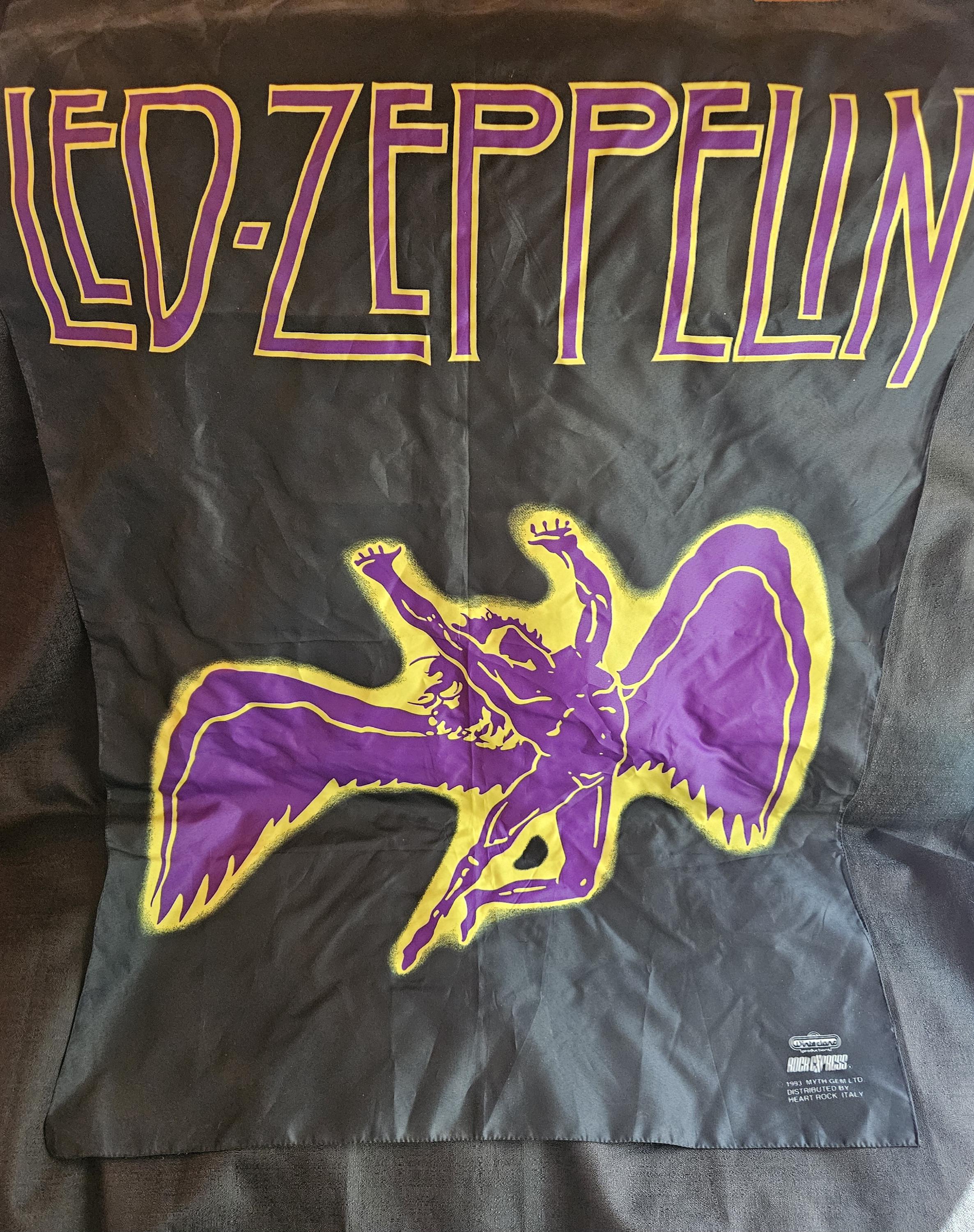 1993 LED ZEPPELIN Souvenir Italian Scarf Promotion Souvenir