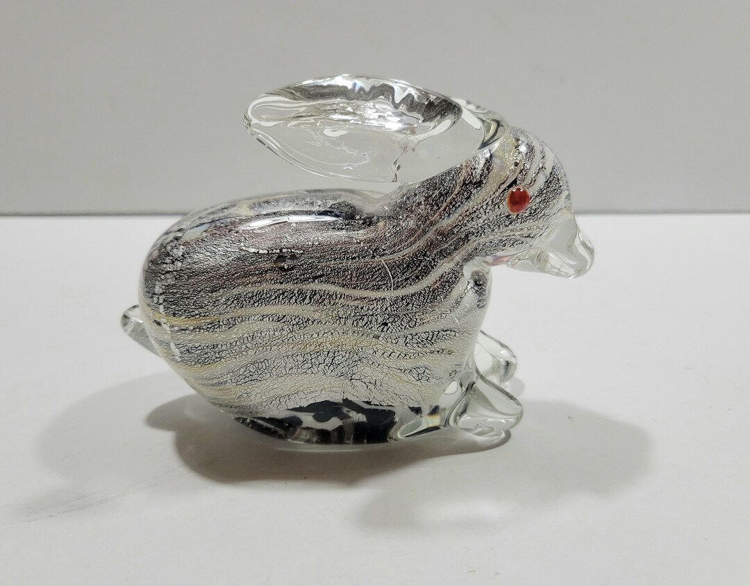 Murano Glass Rabbit Murano Glass Rabbit Paperweight Vintage Etsy
