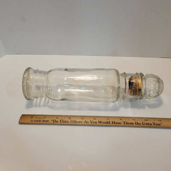 Antique Glass Rolling Pin With Cork Etsy