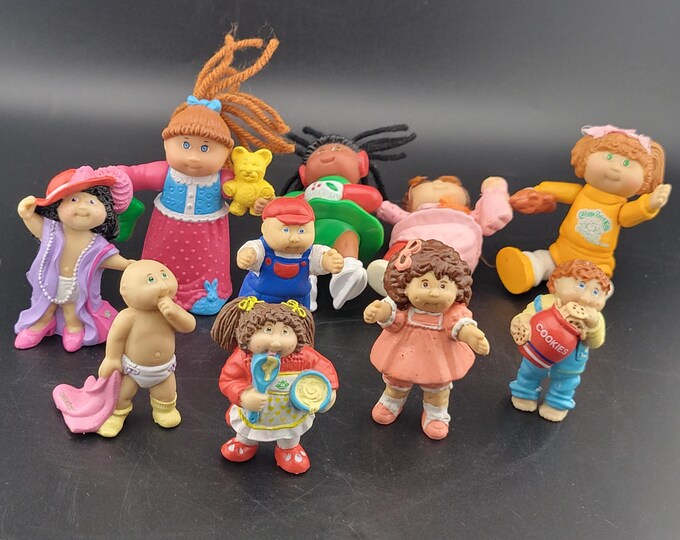 Vintage Cabbage Patch Kids Plastic Figures, Lot of 10 Cabbage Patch ...