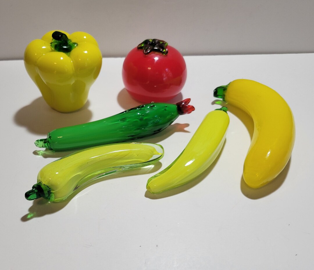 Blown Glass Fruit, Art Glass Fruit, Imperial Glass Fruit, Blown Glass