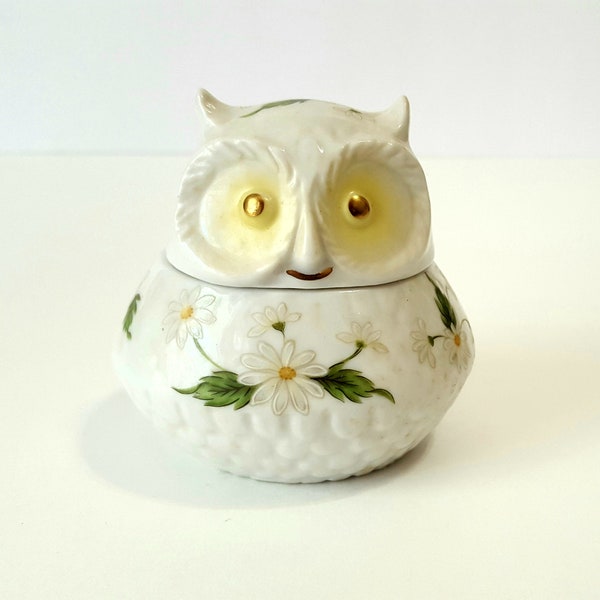 Lefton Owl Trinket box, Lefton figurines, Lefton animals, vintage Lefton, pretty owl,Lefton Owl, Owl, Owl trinket box, Lefton trinket box