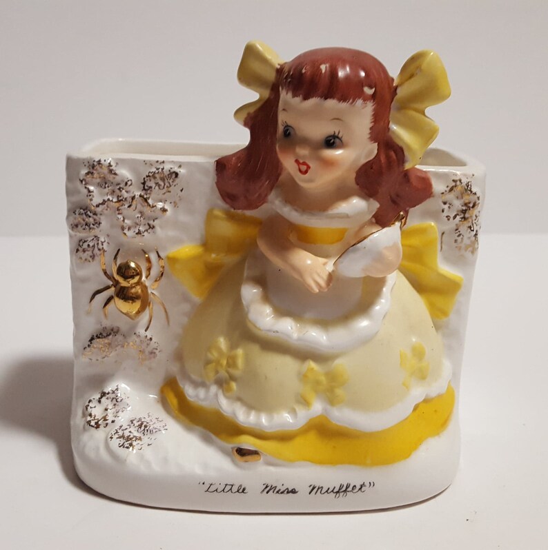 Vintage Napco Little Miss Muffet planter Little Miss Muffet image 1