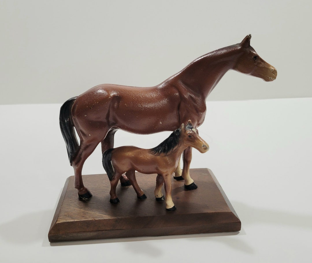 Cast Iron Horse, Antique Cast Iron Horse Figurine, Cast Iron Horse With