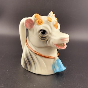 Vintage Cow creamer, hand painted  blue bell cow creamer, vintage blue bell cow creamer, cow creamer, vintage cow, Elsie the cow, cow, cow