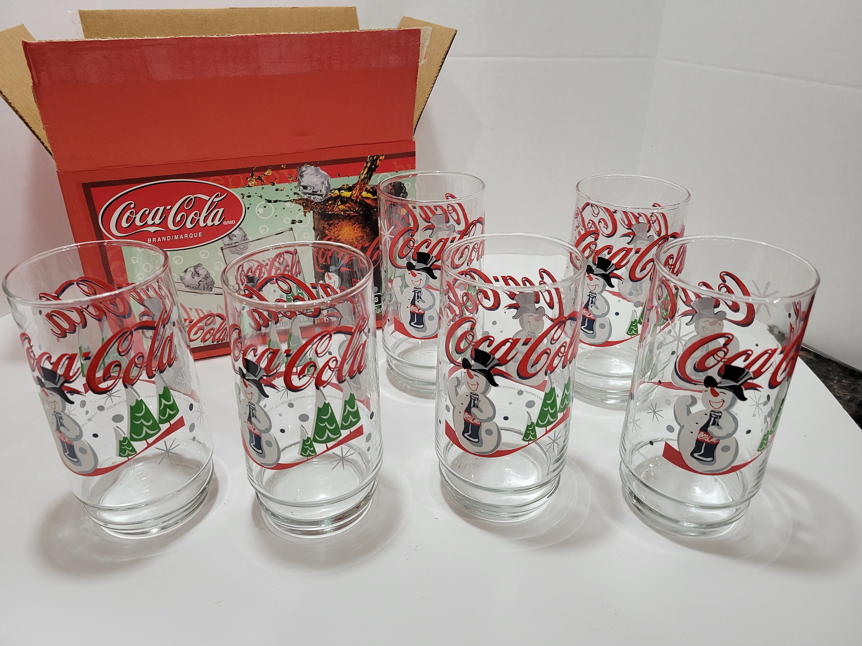 Engraved Coca Cola Glass. Two Sizes Available 22oz or 16oz