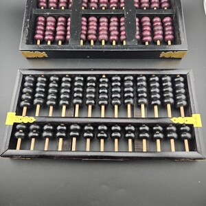 Vintage Chinese Wood Abacus, Lotus Flower Brand Abacus, Antique Wood Abacus, Vintage Wood Abacus, Vintage Lotus Brand Wooden Abacus