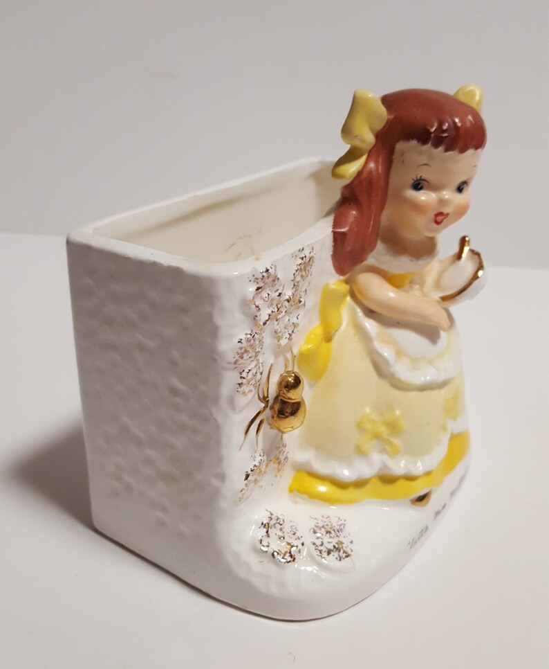 Vintage Napco Little Miss Muffet planter Little Miss Muffet image 0