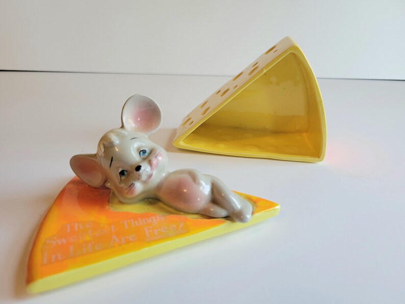 Mouse on Cheese Cheese Holder Cute Mouse Cheese Box Vintage Etsy