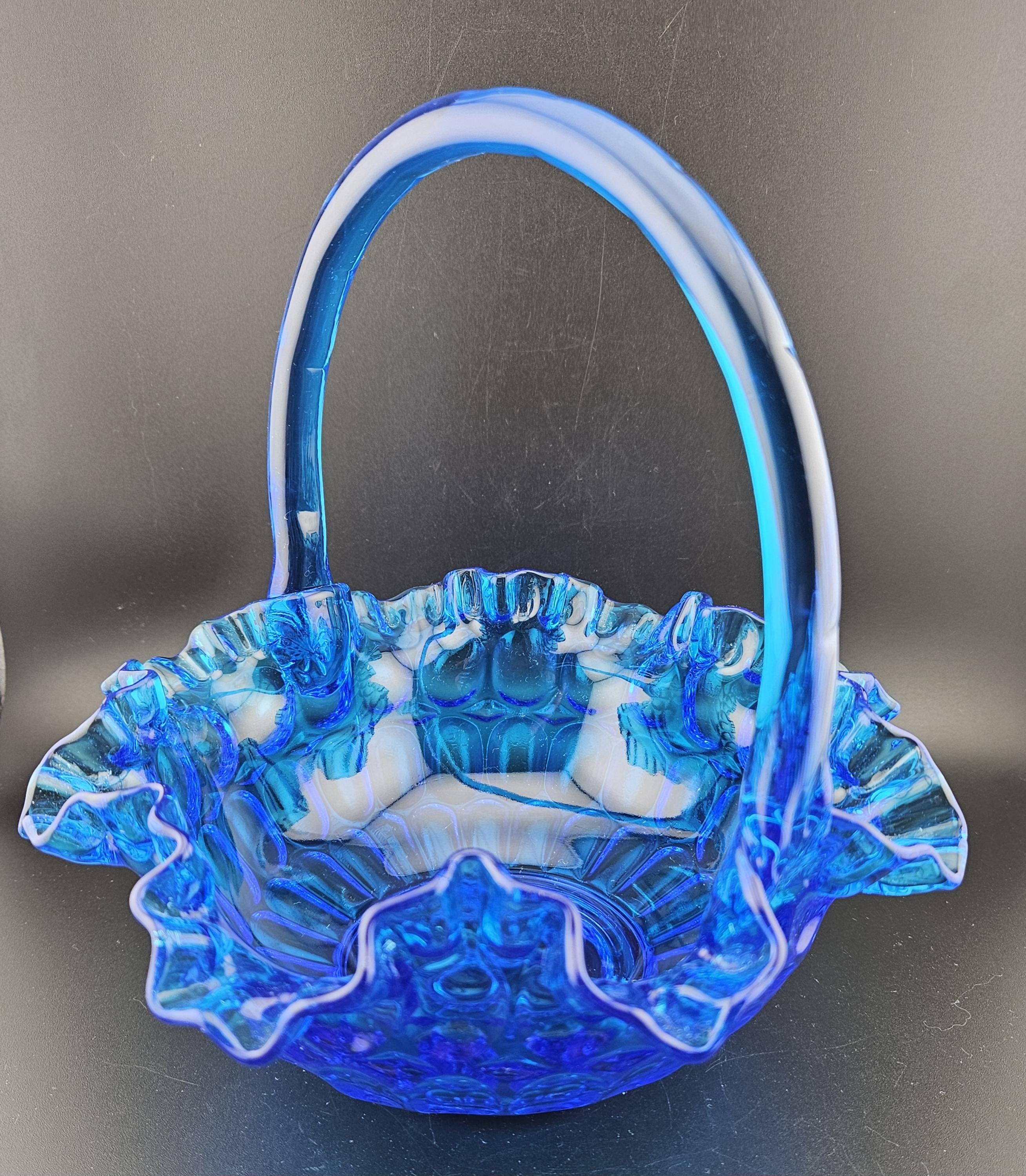 Fenton glass basket - Etsy 日本