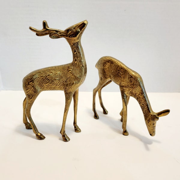 Brass deer, vintage brass deer, brass deer figurine, brass Deer figurines, vintage Brass, deer figurine, brass deer, vintage deer figurine