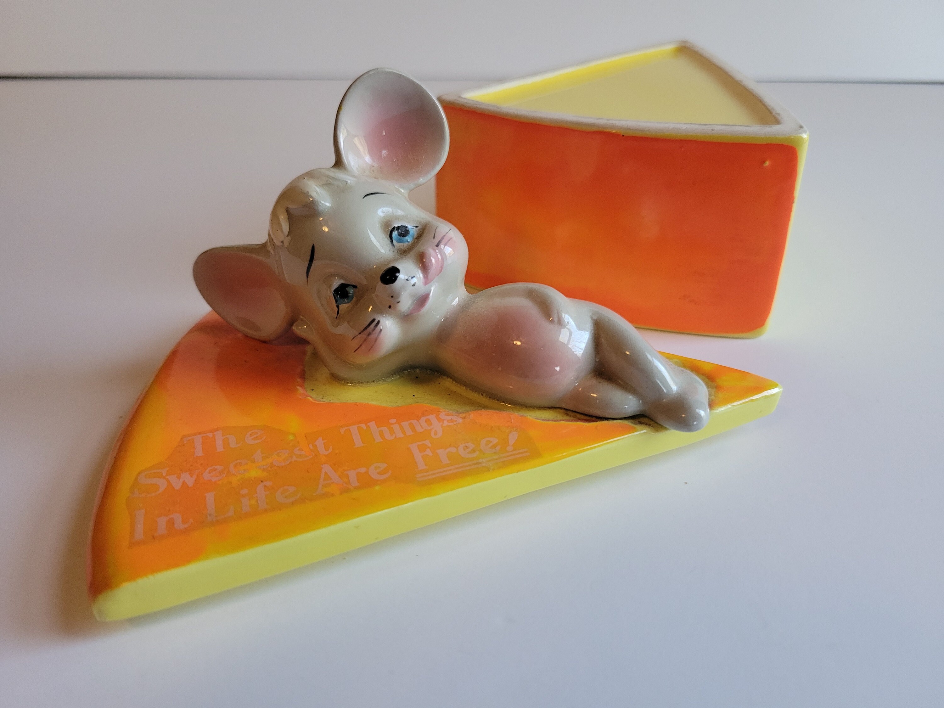 Mouse on Cheese Cheese Holder Cute Mouse Cheese Box Vintage Etsy
