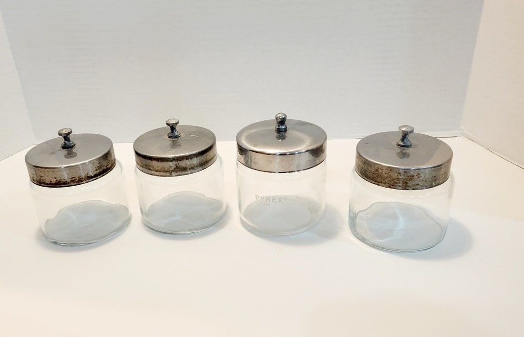 Vintage Apothecary Jars, Vintage Pyrex Medical Glass, Vintage Glass