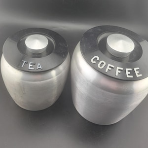 Vintage KROMEX Coffee Tea Canisters Aluminum, Retro Kitchen - Etsy