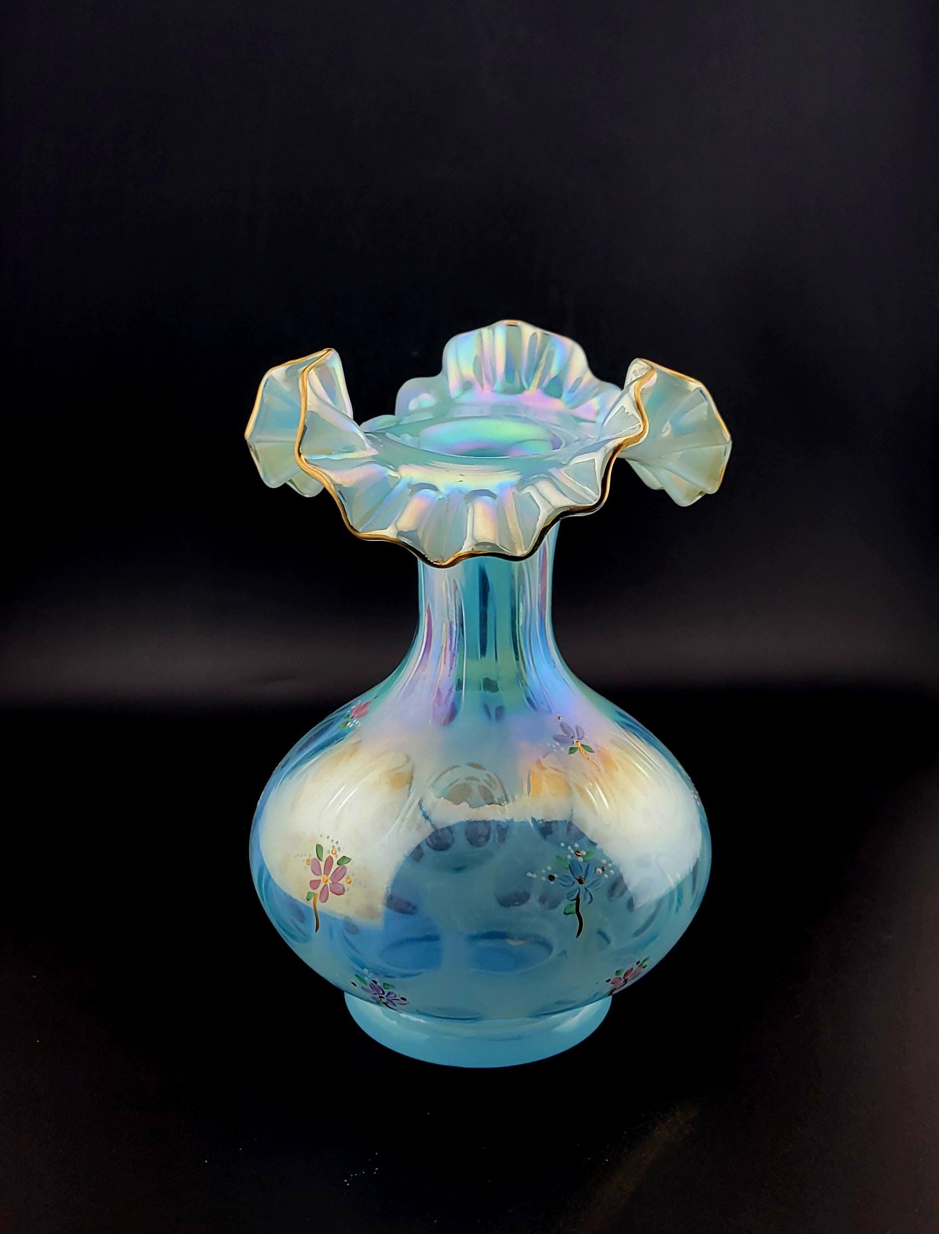 Fenton Coin Dot Vase - Etsy