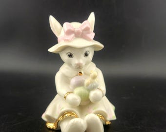 レノックス磁器のイースターエッグと鳥の入ったイースターエッグと鳥の