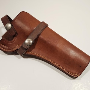 Vtg Smith & Wesson ® Leather Holster 21 05 Nickel Snaps Right Handling 1970s