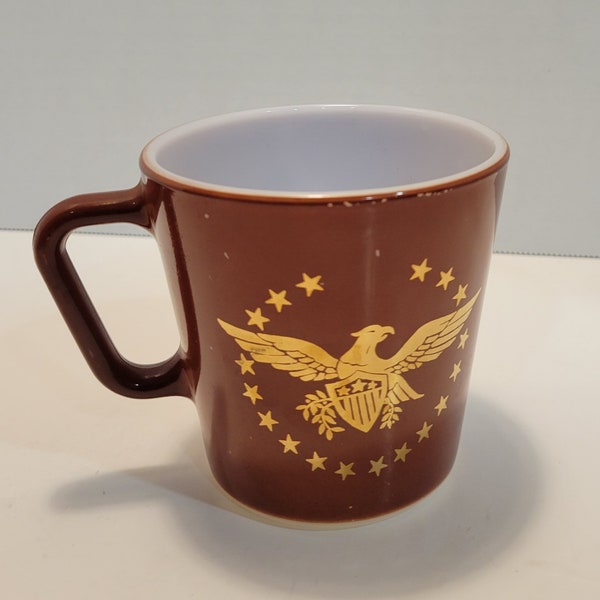 Vintage Pyrex Golden Eagle Coffee mug, Early Pyrex coffee mug, Eagle, vintage coffee cup, , Pyrex Early American, vintage Pyrex, pyrex