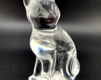 Gato de cristal de Lefton, figura de gato, gatito de cristal