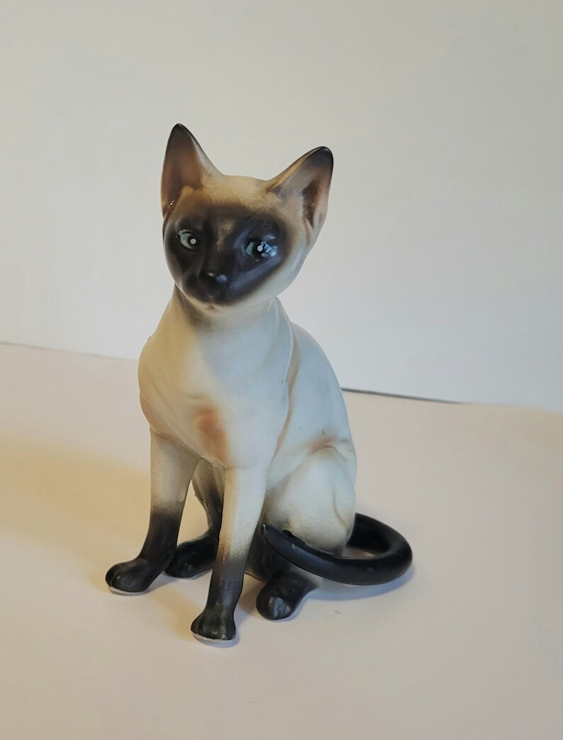 Lefton Siamese Cat Figurine Siamese Cat Figurine Vintage Cat Etsy
