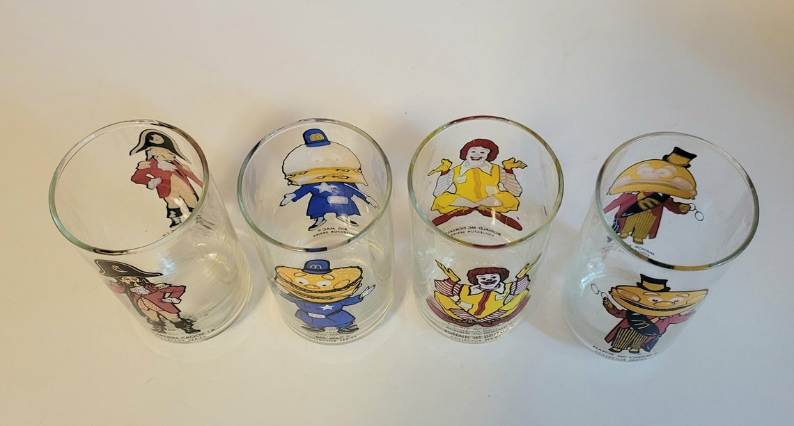 Mcdonalds Collectible Glasses Mcdonalds Glasses Mcdonalds Etsy