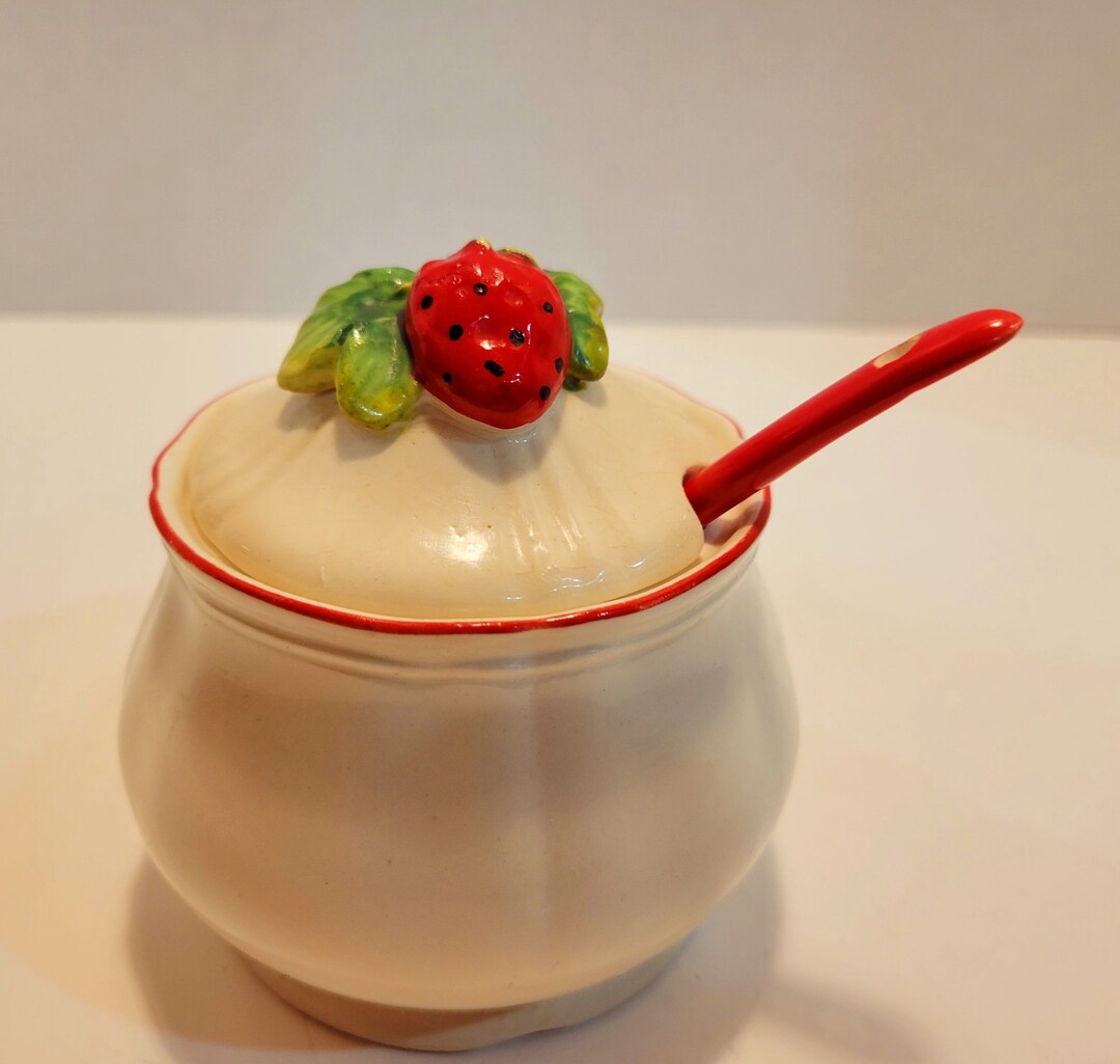 Vintage Strawberry Jam Jar, Jam Jars, Strawberry Jam Jar, Strawberry, Strawberry Jam, Jam Jar ...