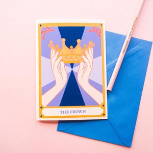 Op tarot geïnspireerde kaart - "The Crown" - perfect voor koninginnen, prestaties en vieringen