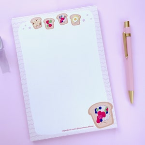Toasties A5 Papelera Bloc de notas Papel carta / Kawaii Pad / Papel carta / 50 hojas