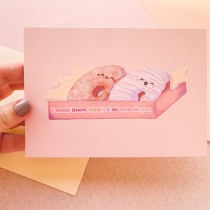 Grußkarte I Donut wüsste ich nicht Grußkarte | Valentinstag | Liebste | Niedliche Kawaii Karte