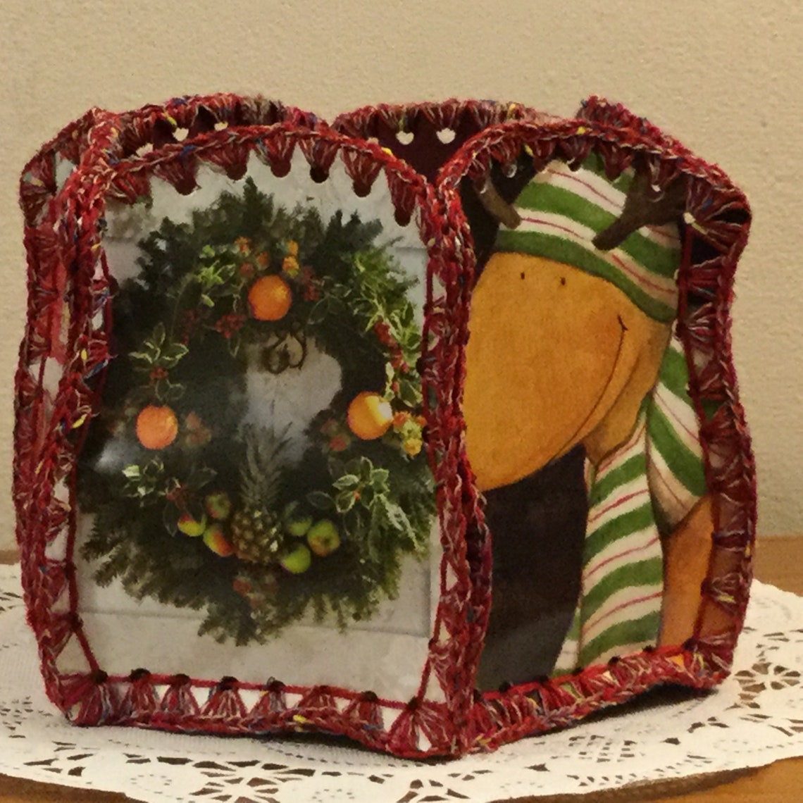 Christmas Card Basket 