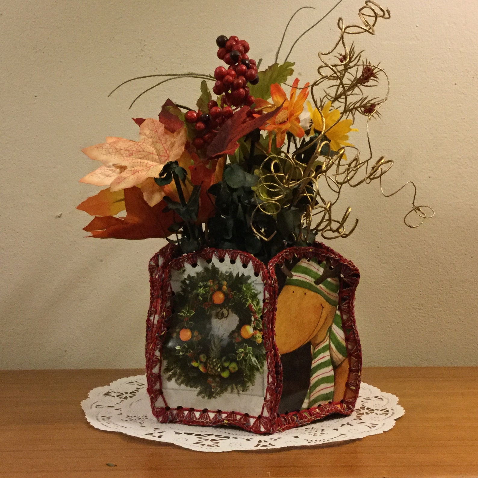 Christmas Card Basket 