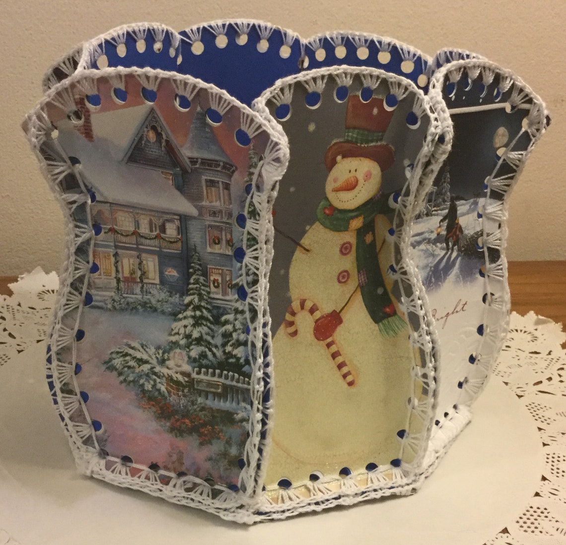 Christmas Card Basket 