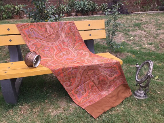 Vintage Paisley Scarf, Pashmina Scarf, Antique Pas