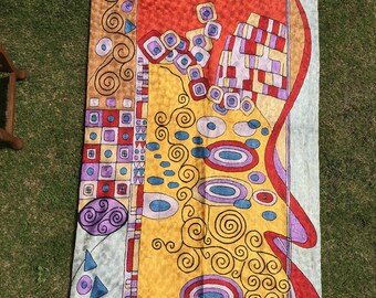 Home decore rug, Gustav Klimt Area Rug, Tapestry, wall hanging, Modern art rug, Size: 3&quot; x 5&#39; feet/91.44 cm x 152.4 cm