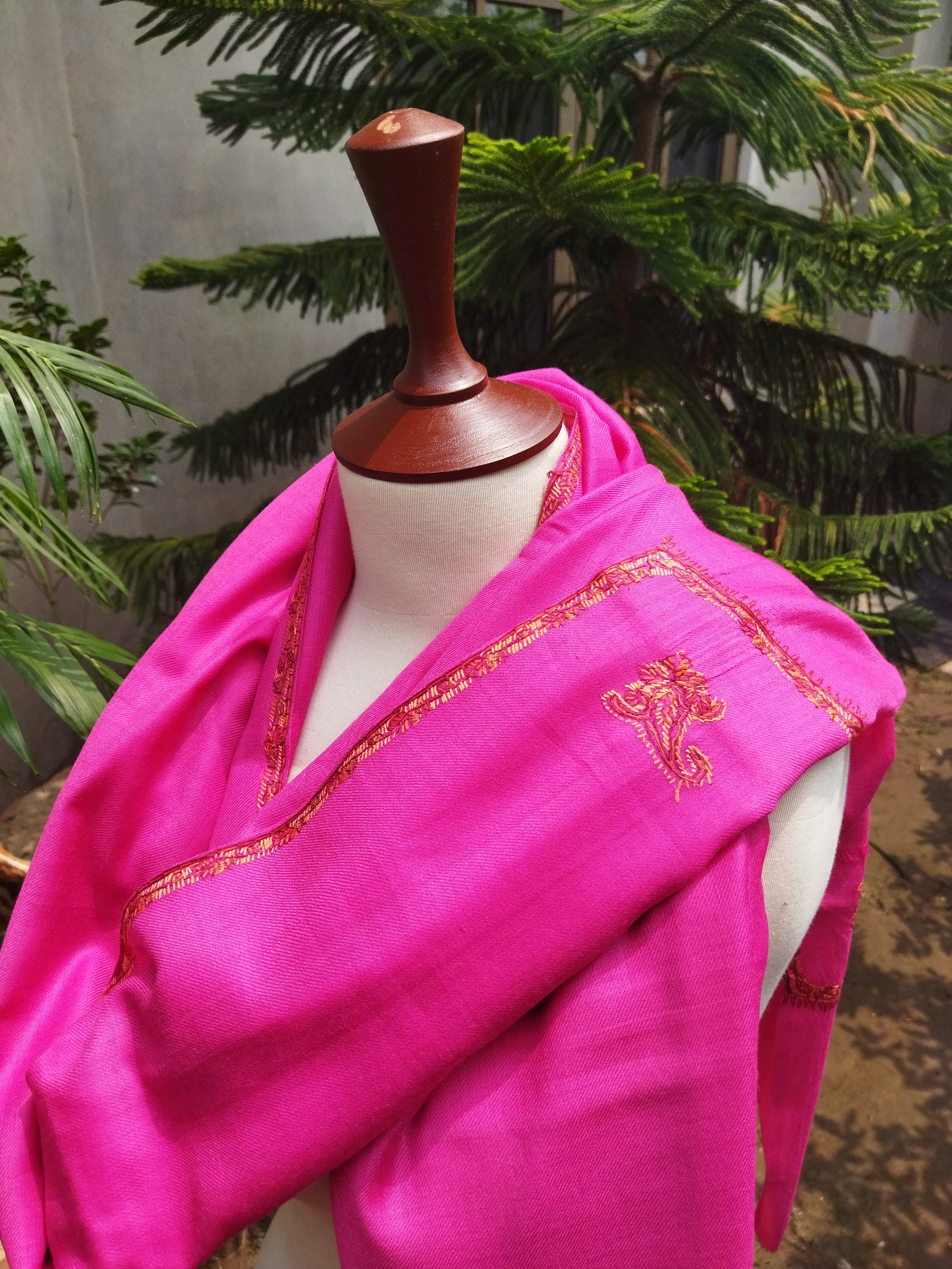 Cashmere embroidered shawl kashmiri border embroidery shawl  etsy