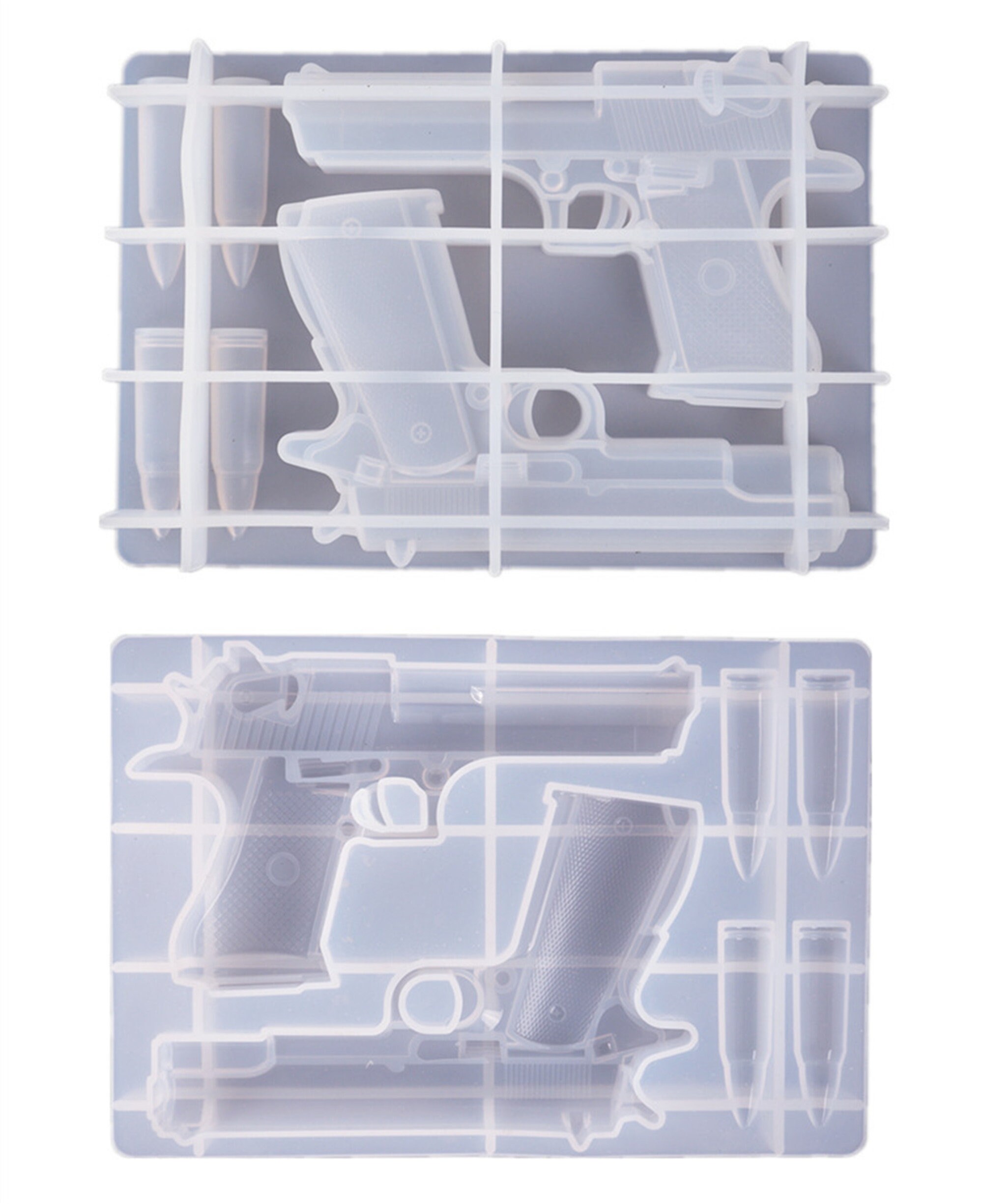 A Set Of Self Silicone Gun Bullets Mold Shotgun Mold Resin Etsy