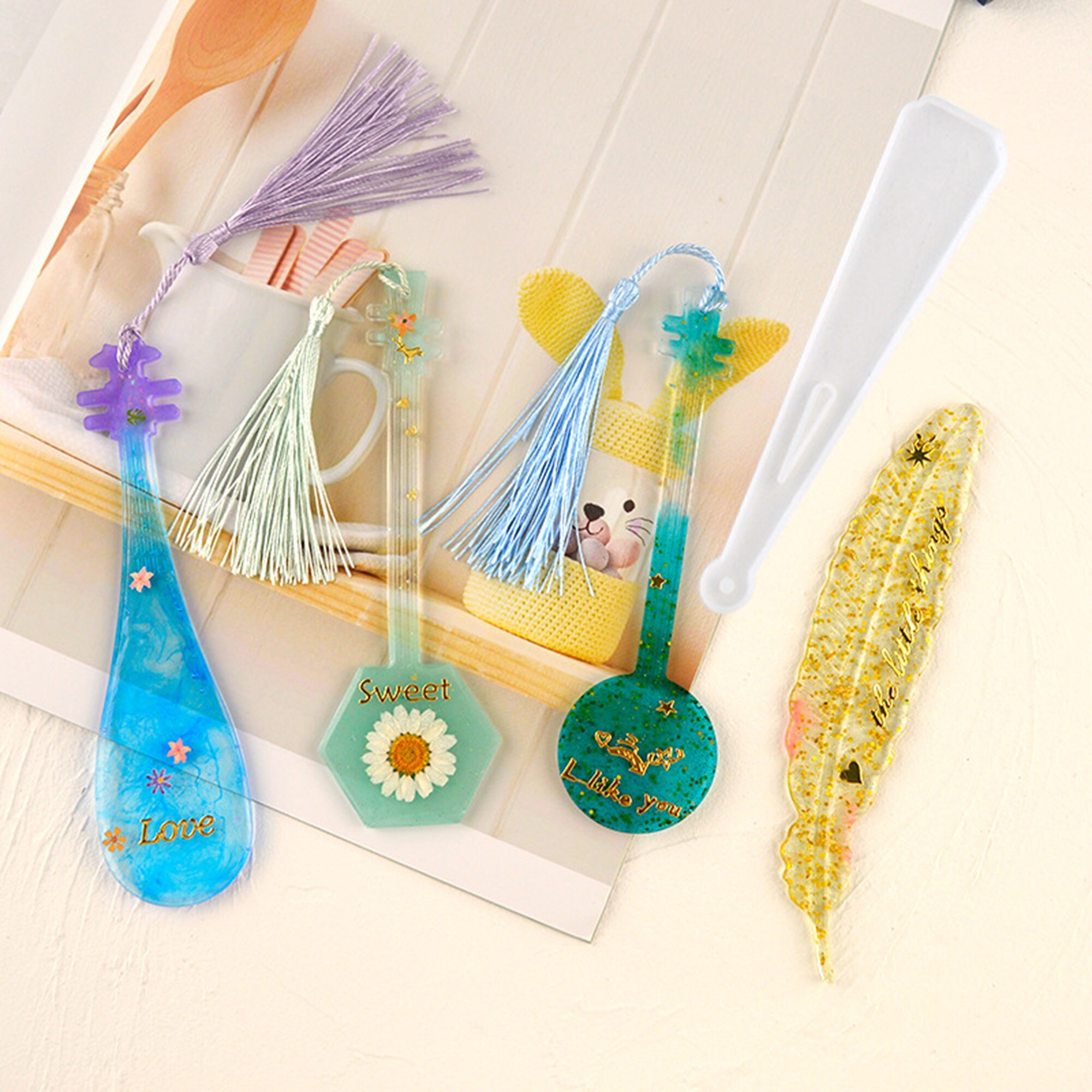 Bookmark Mold Feather Bookmark Mold Silicone Mold Resin Etsy