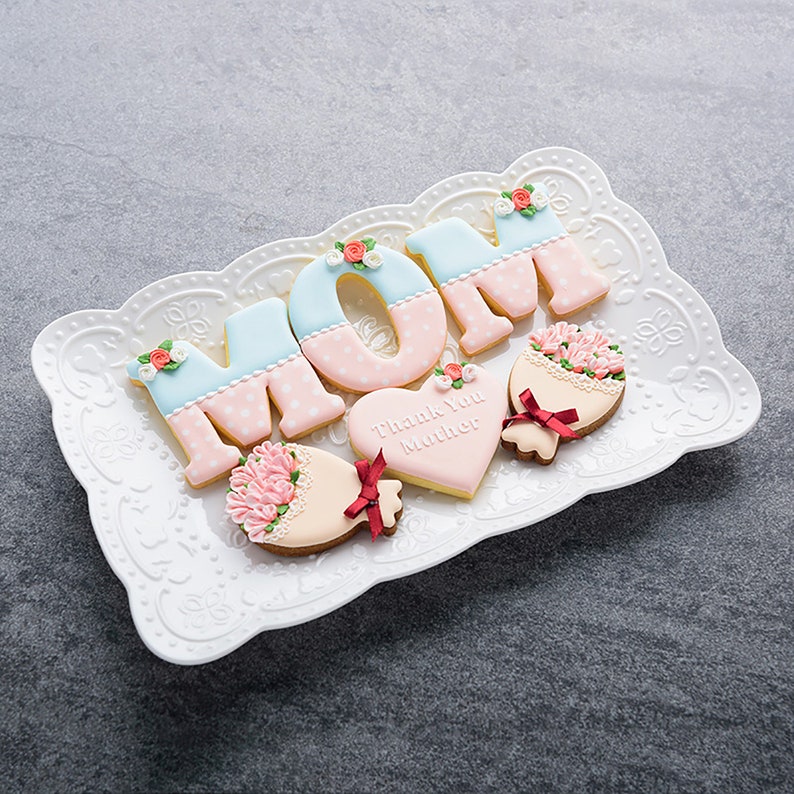 5 piece Mothers Day Cookie Cutters Set Mothers Day Cookies Etsy