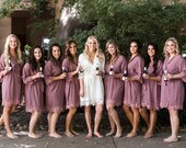 Bridesmaid Robes set of 3,4,5,6,7,8,9,10,11,12,13, Bridesmaid Gift, Wedding Robes, Bridal Robes, Cotton Lace Robes, Flower Girl Robes,