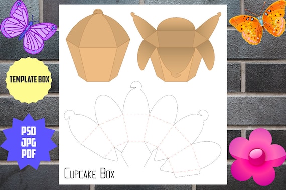 Printable template of package for gifts presents and items