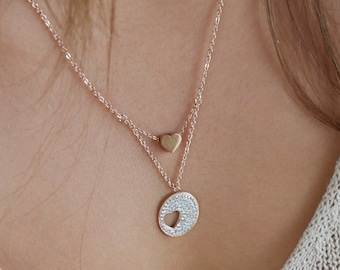 Layered Big Heart Small Heart Necklace | Mother daughter necklace | Fast and Free shipping!