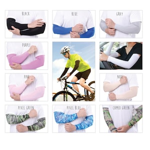 1 pair UV Cooling Arm Sleeves for Men & Women Compression Arm Cover Shield for Men Fast and Free shipping image 1