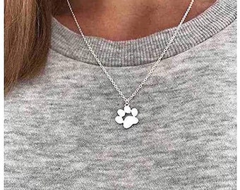 Dog Paw Print Pendant Charm Leather Cord Necklace*~Free Ship Dog Paw Print Pendant Charm Leather Cord Necklace*~Free Ship