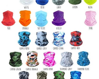 Tubular bandana -Pick a Color - Performance Headband / Scarf/ Balaclava / Neck Gaiter / Tube Scarf