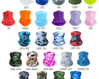 Tubular bandana -Pick a Color - Performance Headband / Scarf/ Balaclava / Neck Gaiter / Tube Scarf