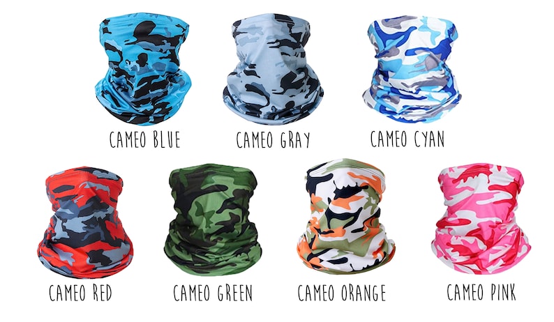 Tubular bandana Pick a Color Performance Headband / Scarf/ Balaclava / Neck Gaiter / Tube Scarf Cameo